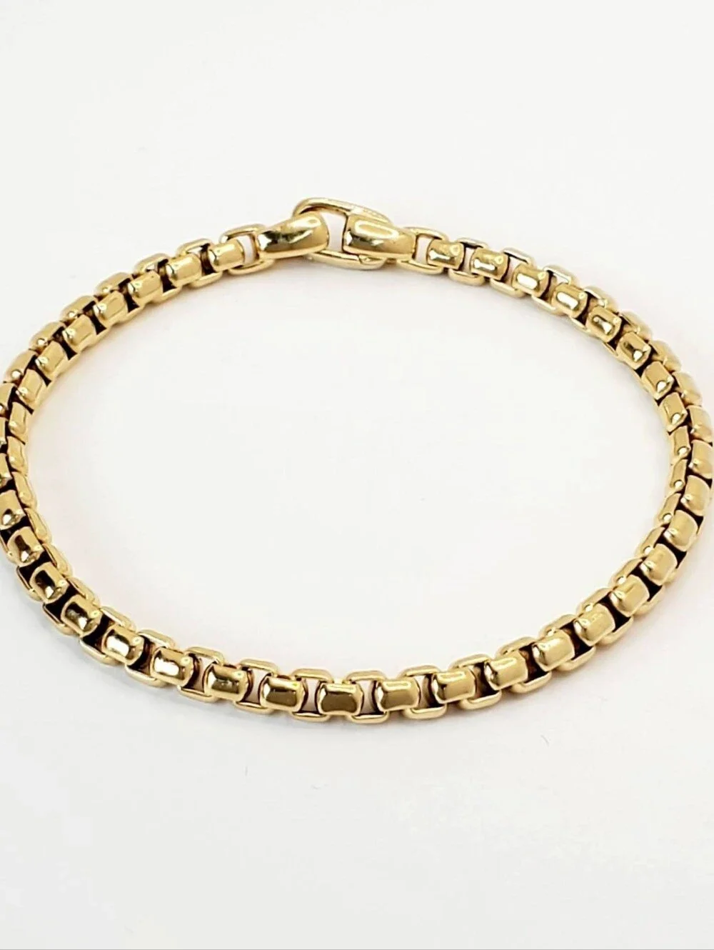 David Yurman 5mm 18k Gold Box Chain Bracelet
